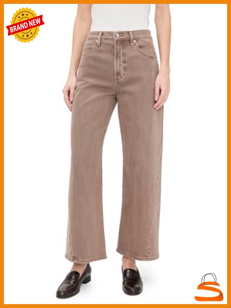 High-Rise Ankle Jeans With Curved Side Seams, Mid-Weight Low-Stretch Denim